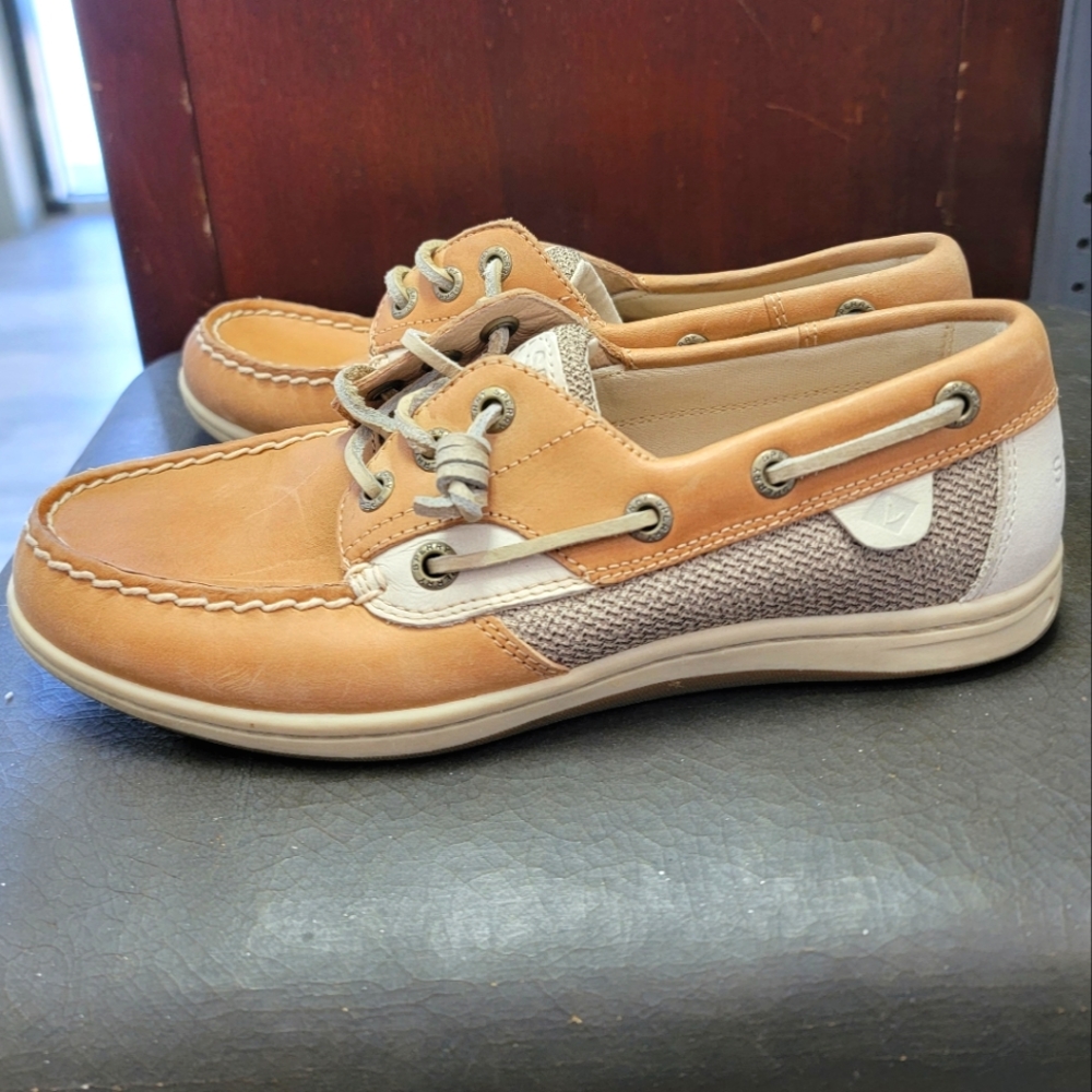 Women's Sperry Top-Sider Koifish Boat Shoes size 6 Natural